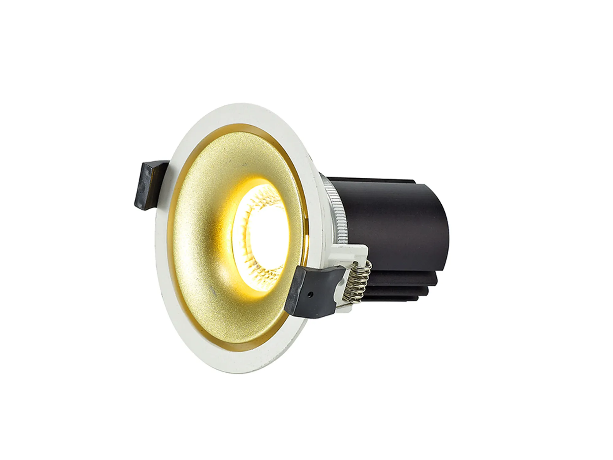 Bolor 12 Tridonic Powered 12W 4000K 1200lm 12° CRI>90 LED Engine White/Gold Fixed Recessed Spotlight, IP20 DM202114  Dlux Bolor 12